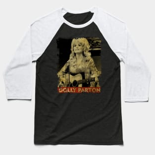 TEXTURE ART-Dolly Parton - RETRO STYLE 2 Baseball T-Shirt